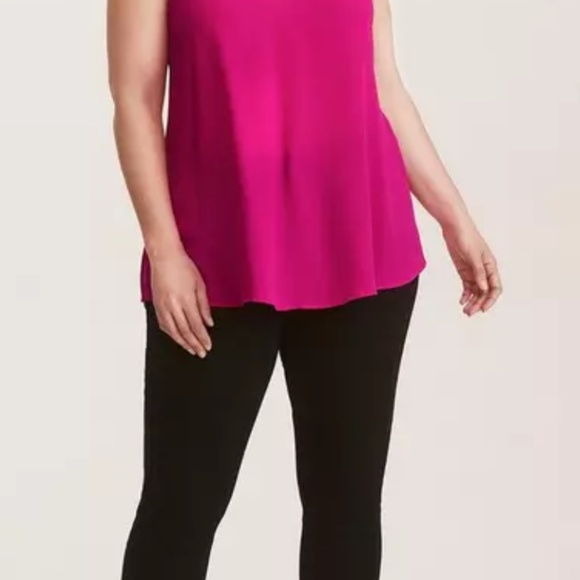 Torrid Hot Pink Georgette O-Ring Cami Top - Picture 5 of 6